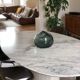 Table marbre arabescato Italie vintage