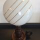 Scandinavian lamp in wood and opaline years 60-70