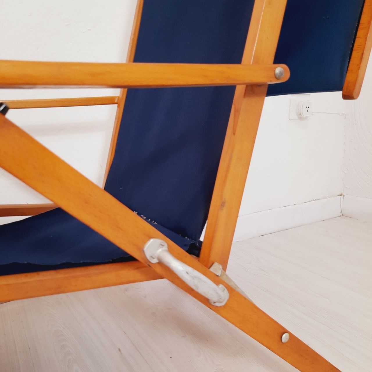 Vintage rehabilitable beach bed, Fratelli Reguitti production