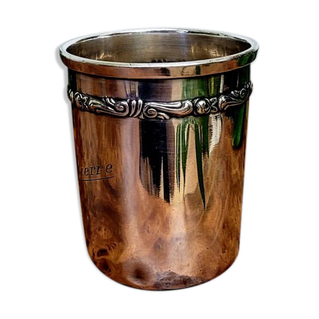 Timbale / Chope En Métal Argenté Brillant – Lot Personnalisable – Idée Déco Ou Accessoire