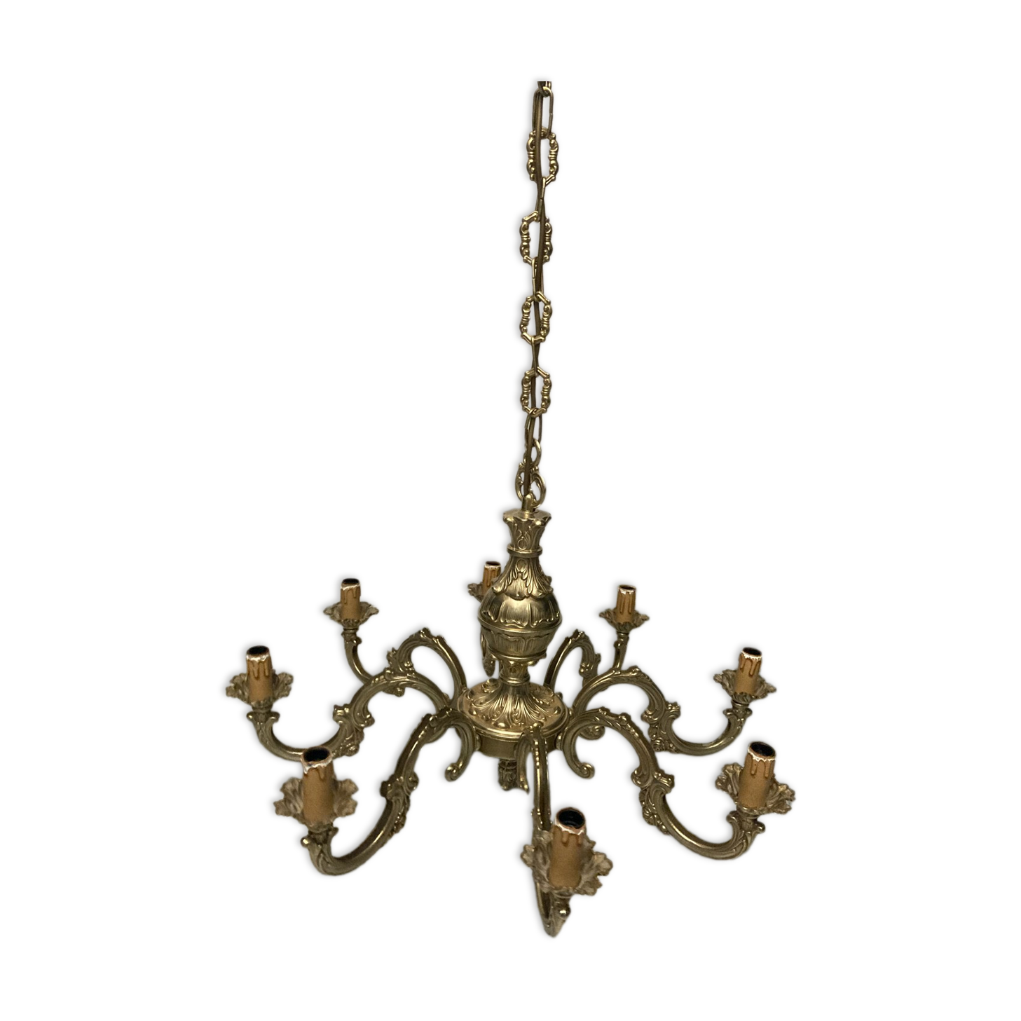 8-branch bronze chandelier