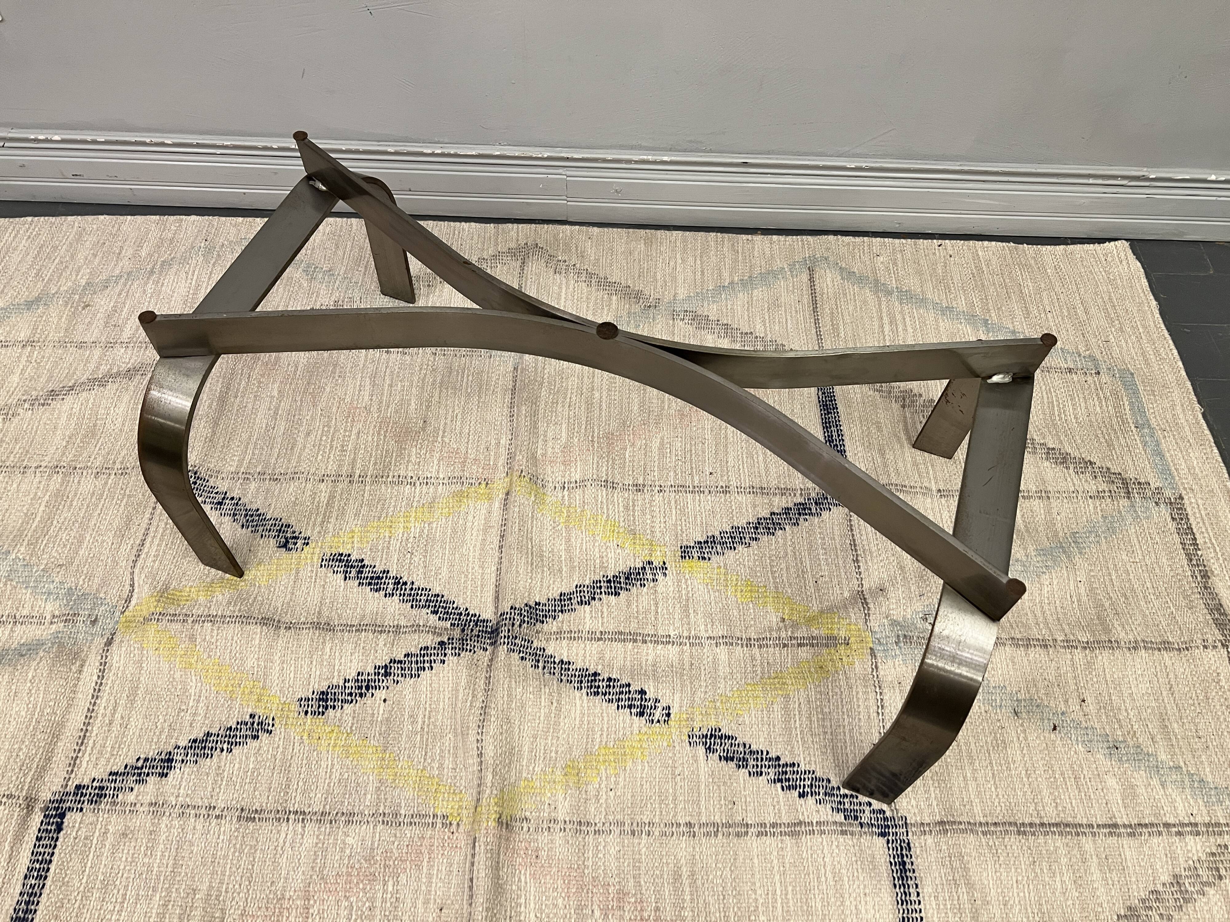 Chromed coffee table and smoked glass