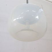 Opaline Glass And Chrome Pendant Light, 1960s