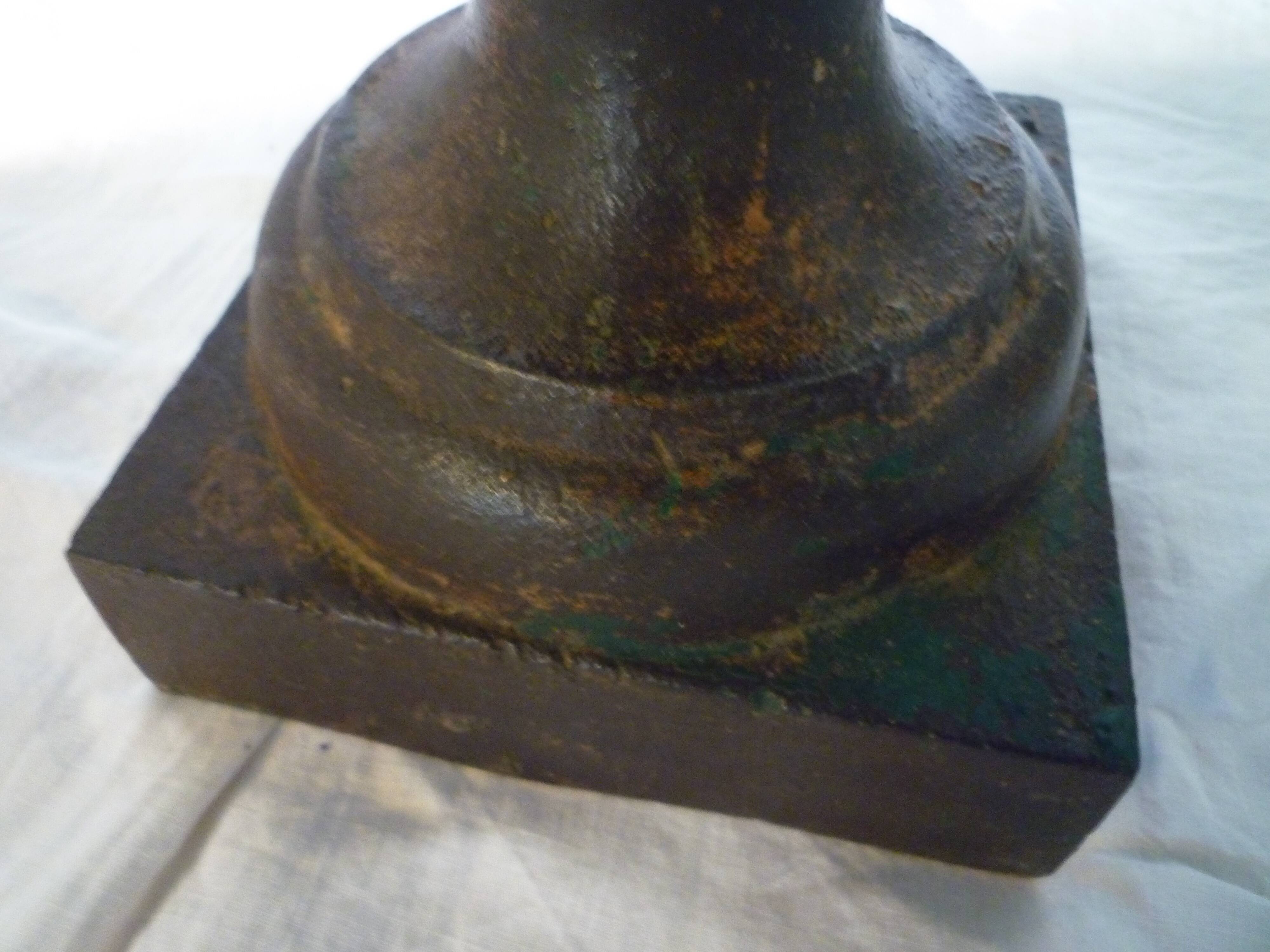 Pair gardener vases medici style cast iron xixth establishment emile pêchenard