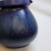 Vintage blue ceramic jug pitcher Porta Celi Spain