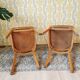 Vintage Wooden Dining Chair: Red Leather Seat, Mid-Century Modern