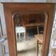 Bevelled oak mirror