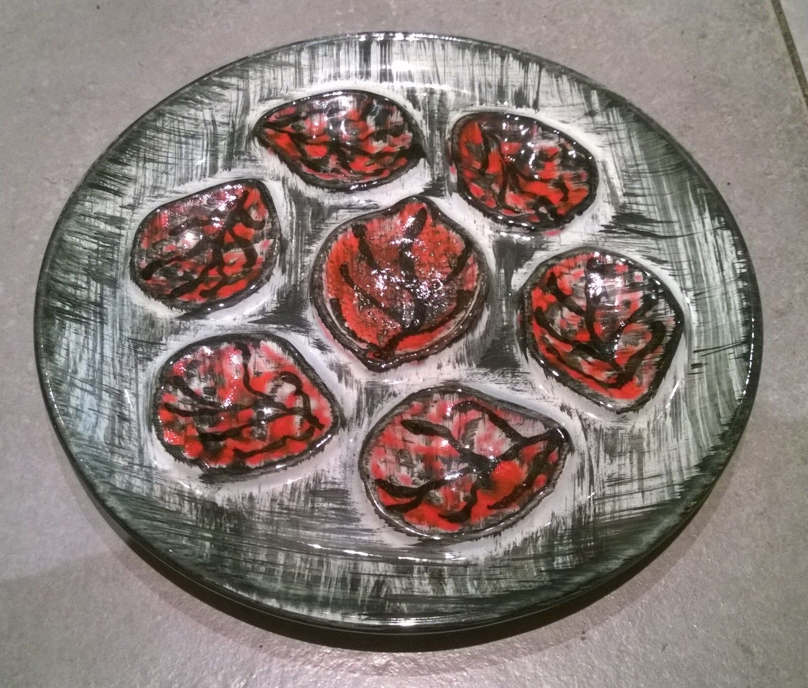 Pornic Faïencerie Oyster Plates 1960