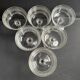 6 champagne glasses in blown, cut and guilloché crystal – Art Deco