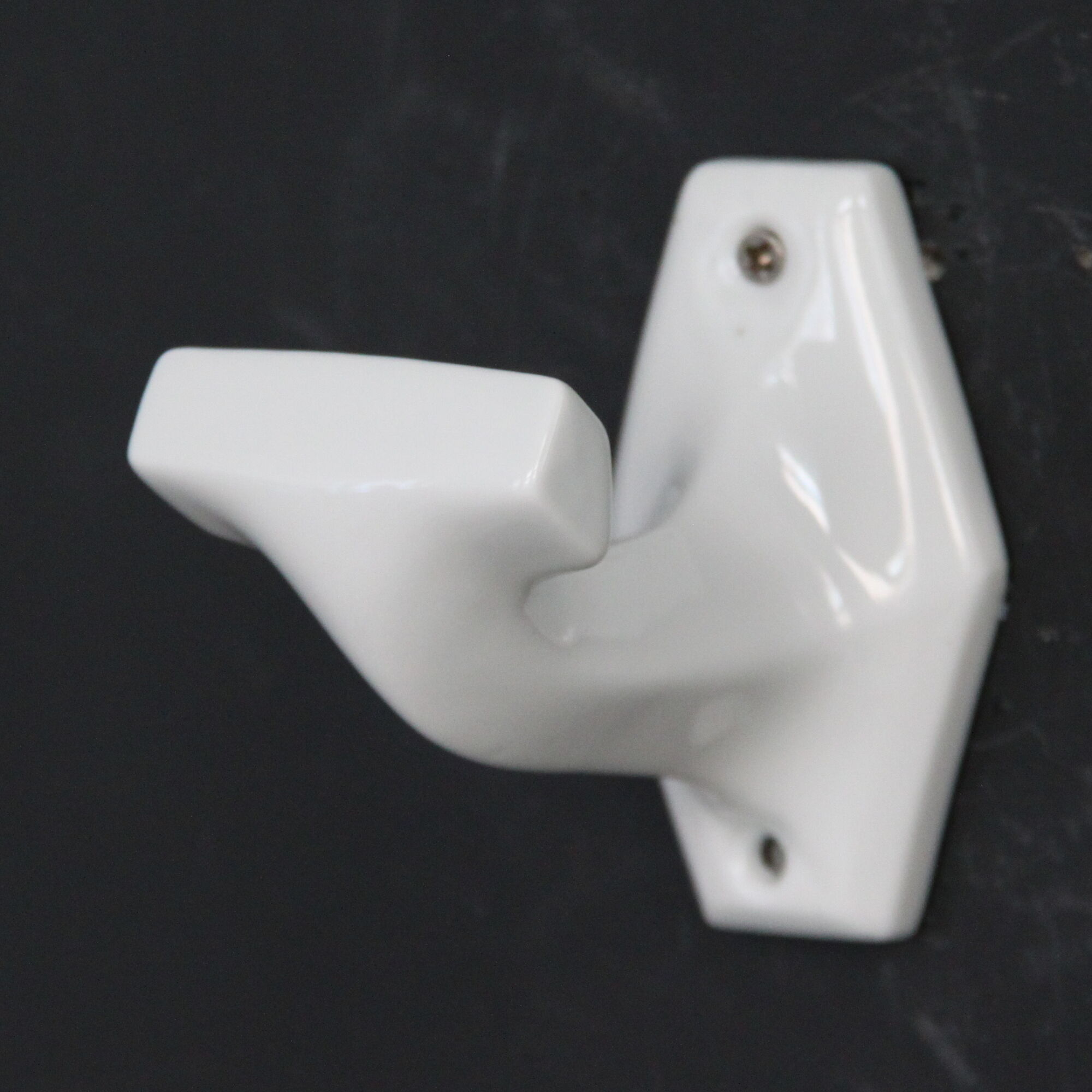Pair of coat rack hooks in porcelain