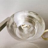 Chromed metal halogen dimmer desk lamp