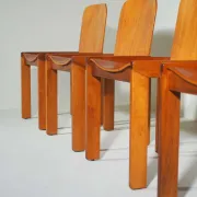 Dining Chairs Attributed to Afra and Tobia Scarpa for Molteni, Set of 4