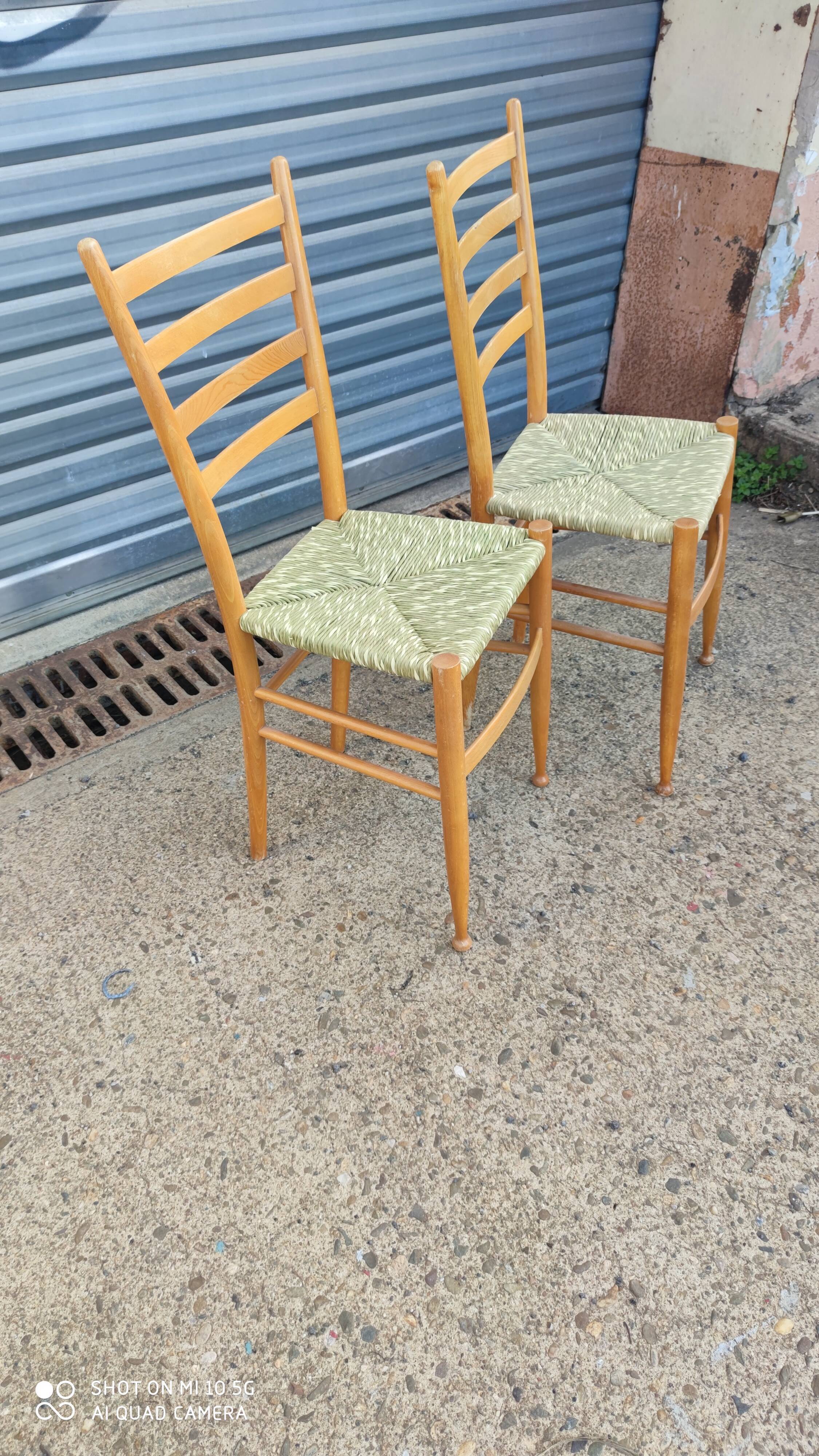 Paire de chaises d'appoint vers 1960