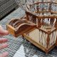 50' Vintage Metal and Wood Bird Cage