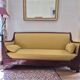 Mahogany canapé – Restoration period (19th century) – Yellow fabric