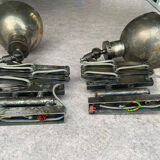 2 accordion scissors wall lights Cheoma in silver metal