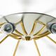 Very nice large 12-armed Mid Century Modern Brass Sputnik ceiling lamp