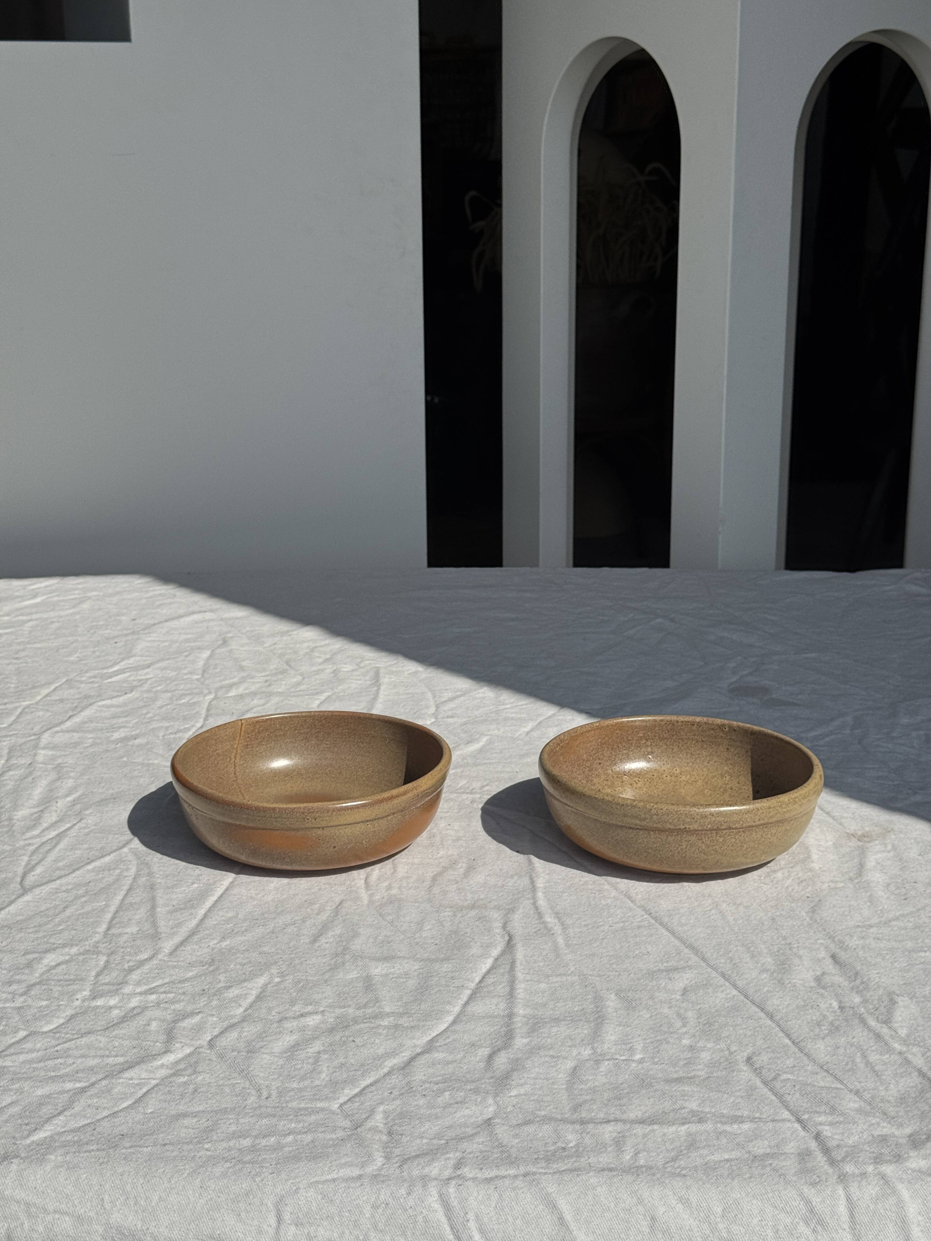 Lot de 2 bols bord épais dont un avec cheveu D17