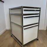 USM Haller wheeled caisson in Pure White