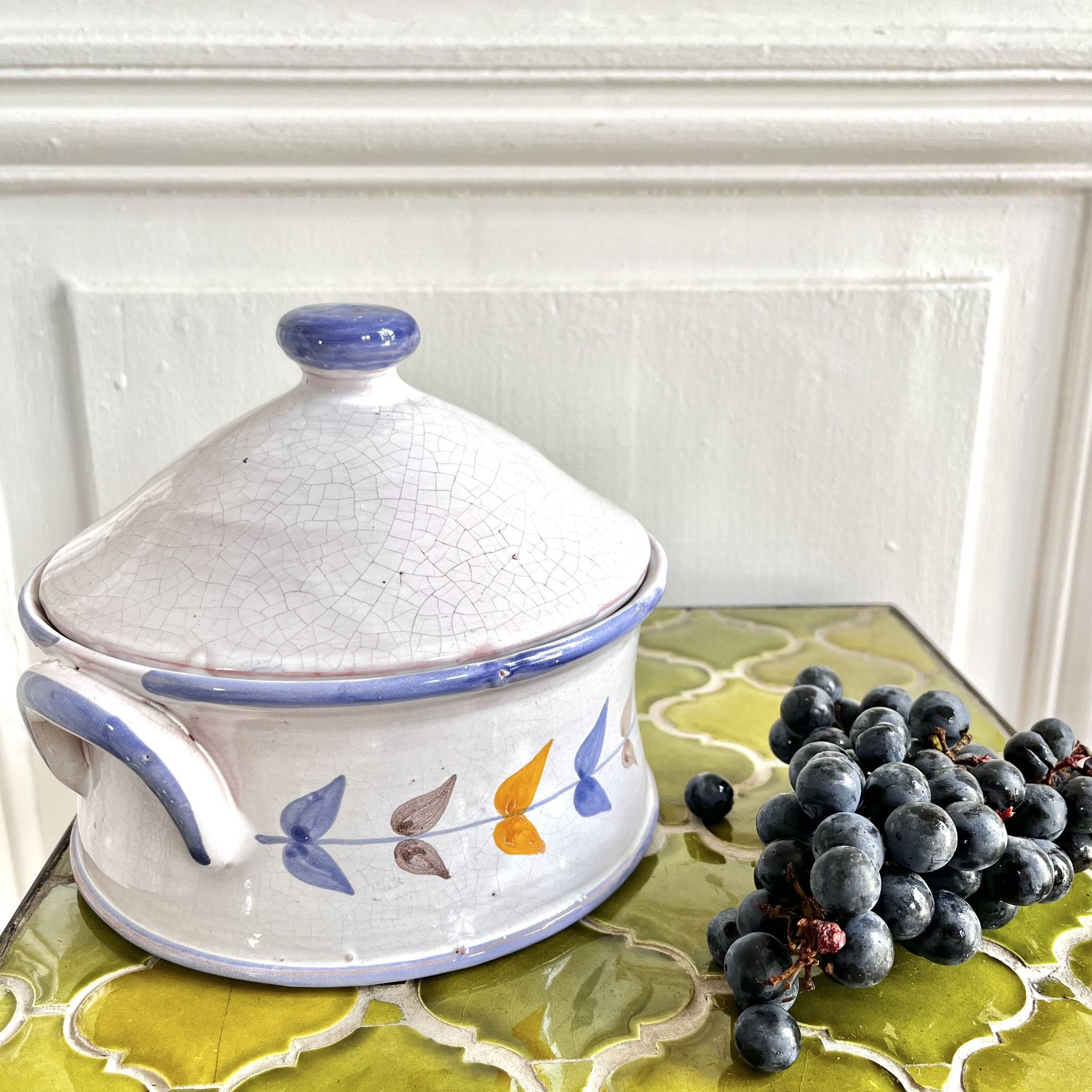 Old vegetable soup tureen