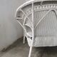 Banquette en rotin blanc