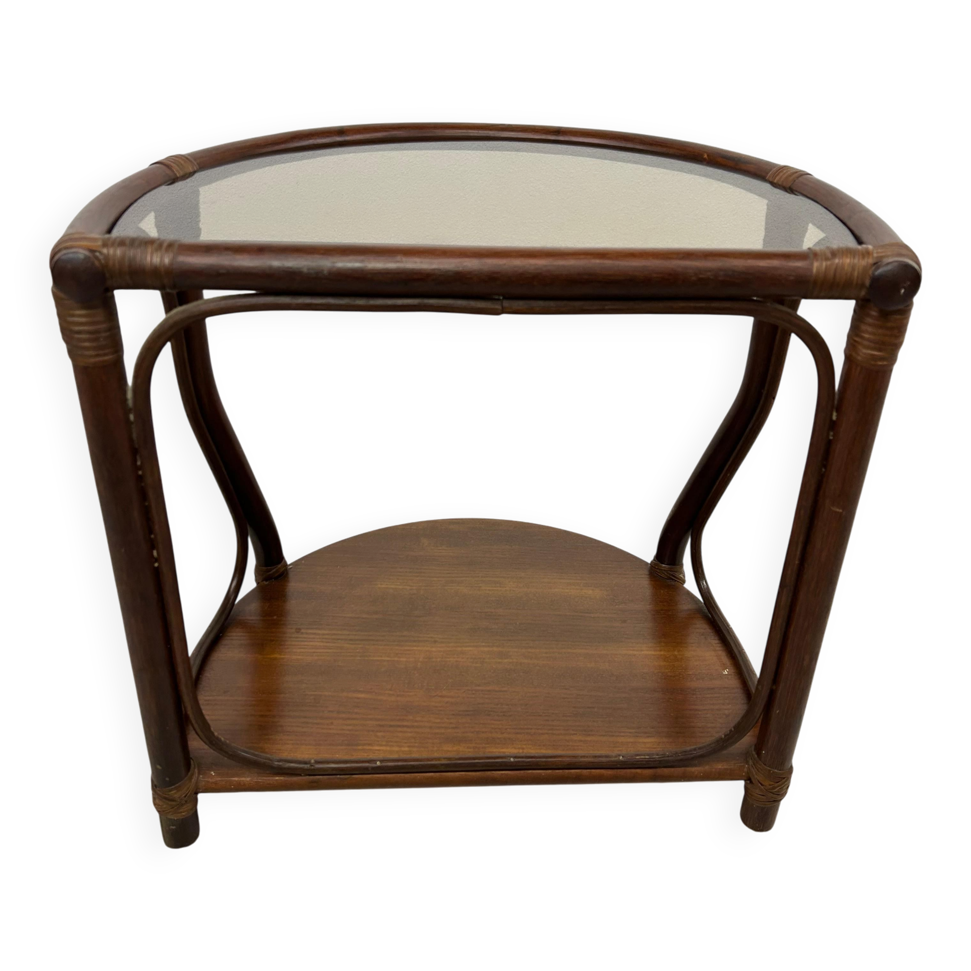 Bamboo side table in Mid-Century Modern style by Gervasoni