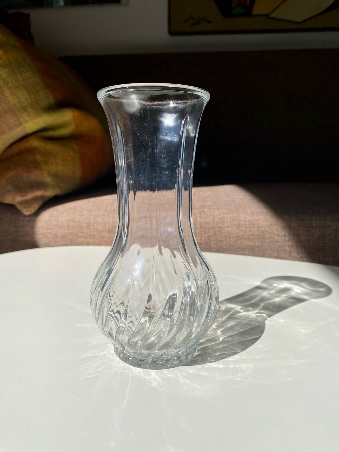 Small transparent vase