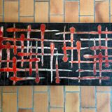 ceramic panel from the 1950s signed C de Savigny