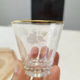 6 Verres ancien liqueur et 1 plat support offert