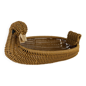Vintage wicker duck basket
