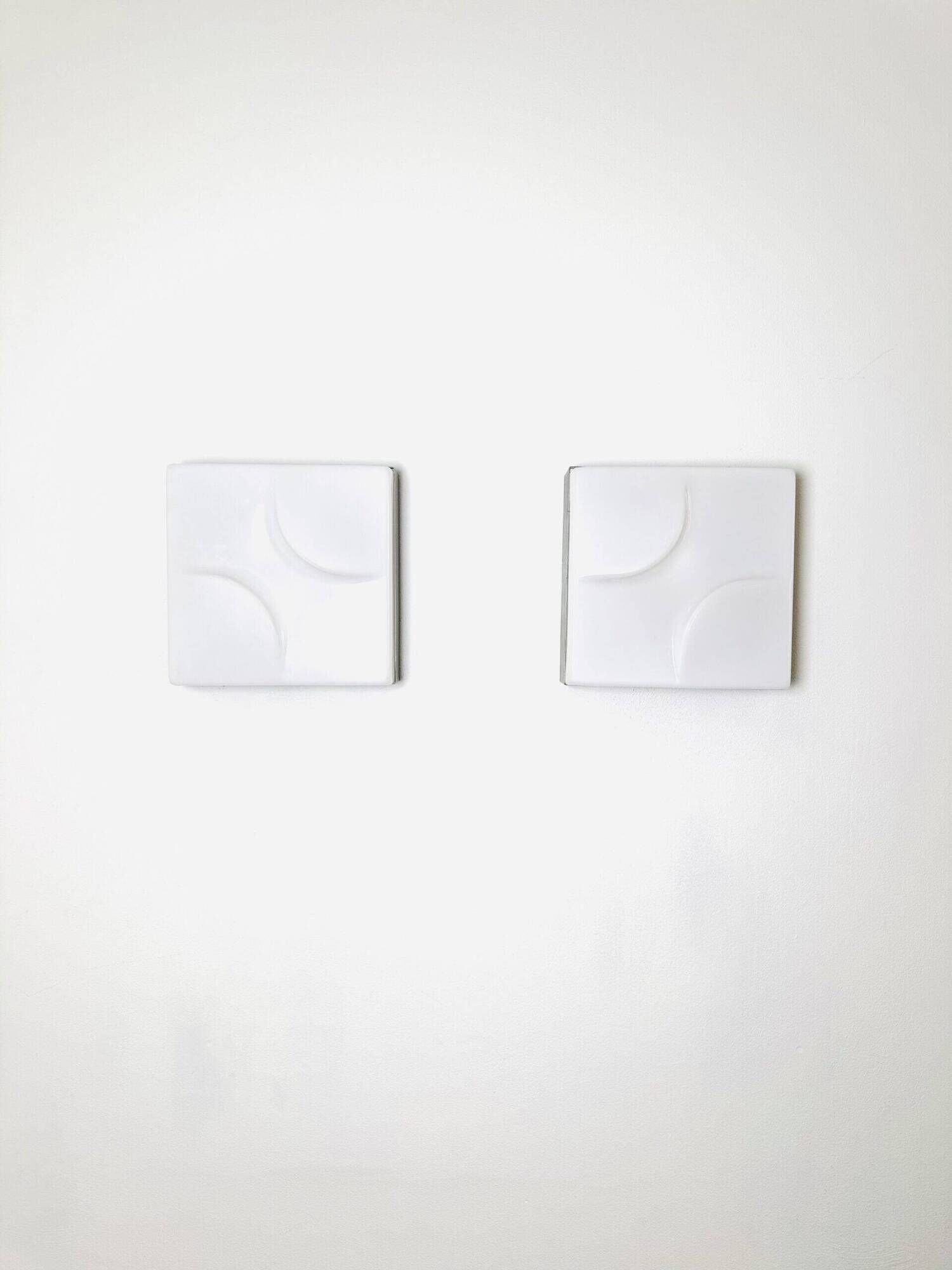 F-3071 Square Abstract Wall Lamps By Raak Amsterdam, The Netherlands 1970S