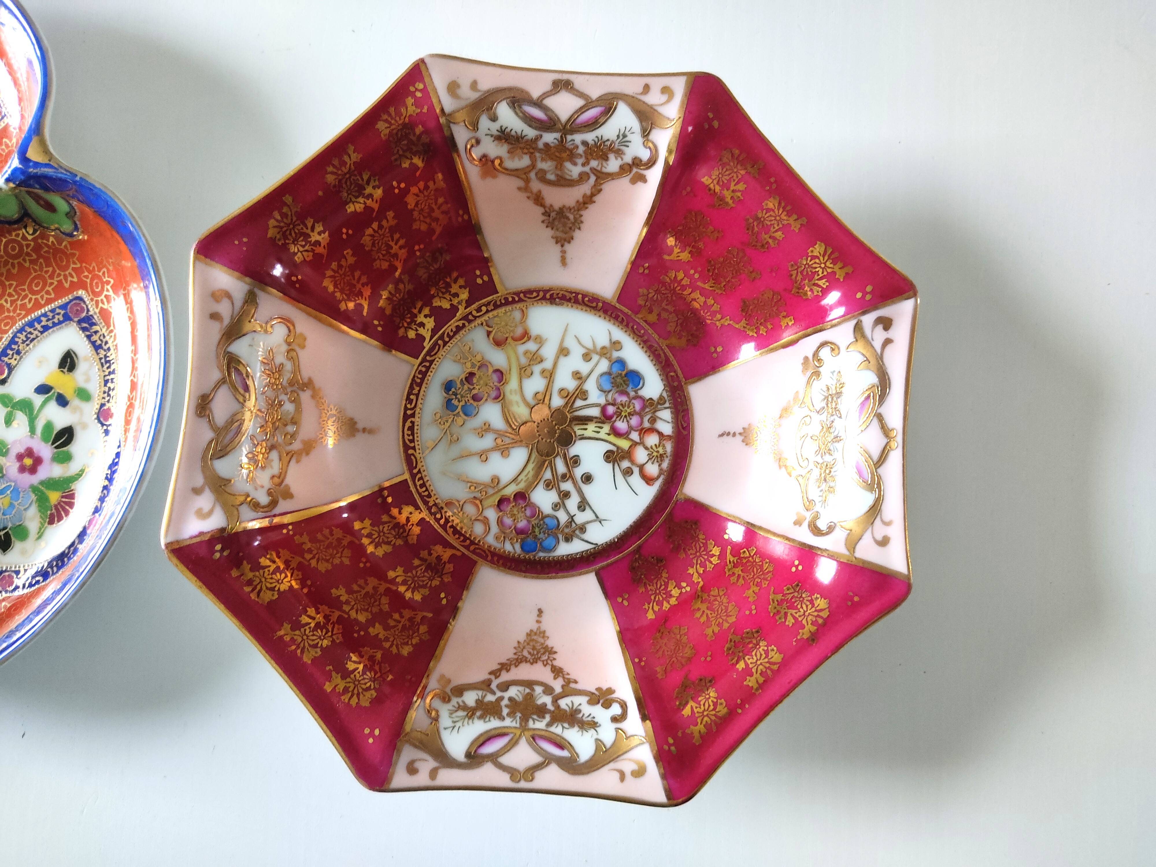 Two Meito China Japanese porcelain dishes