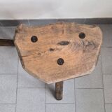 Pair of vintage brutalist stools from the 1970s.