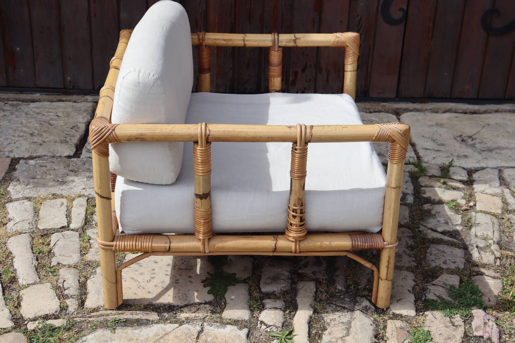 Fauteuil en rotin par Dal Vera, Italie 1970