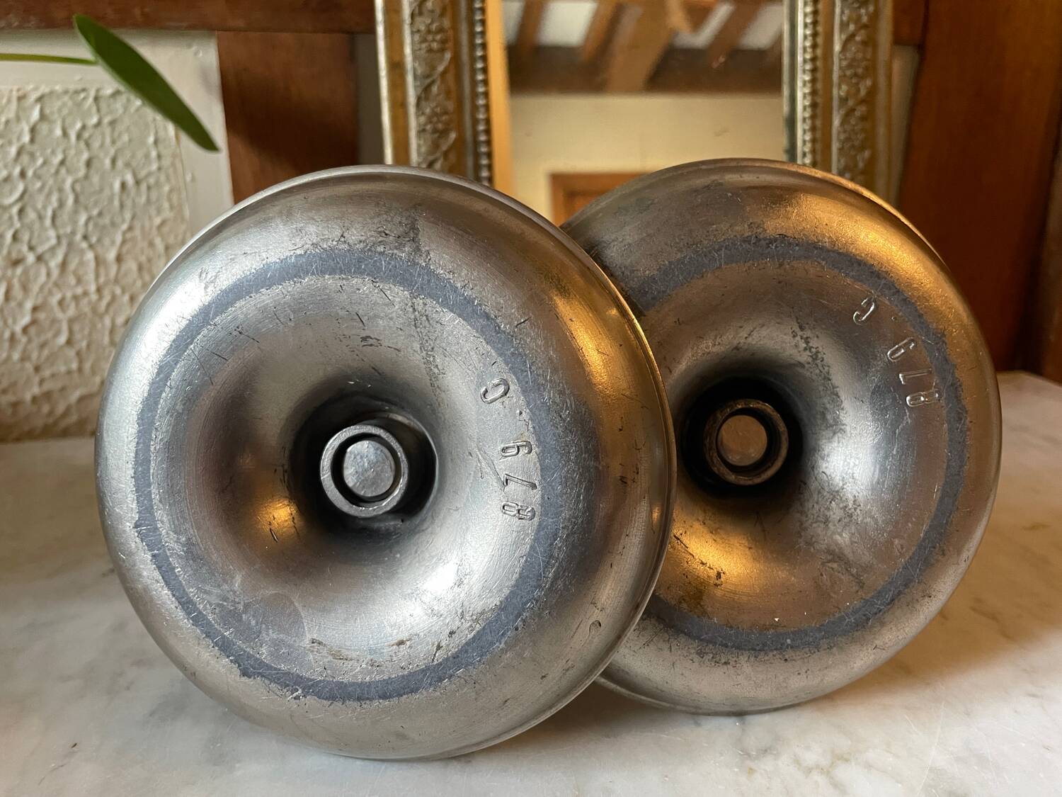 Antique up and down candlesticks