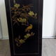 Meuble chinois laqué noir pierres sculptées