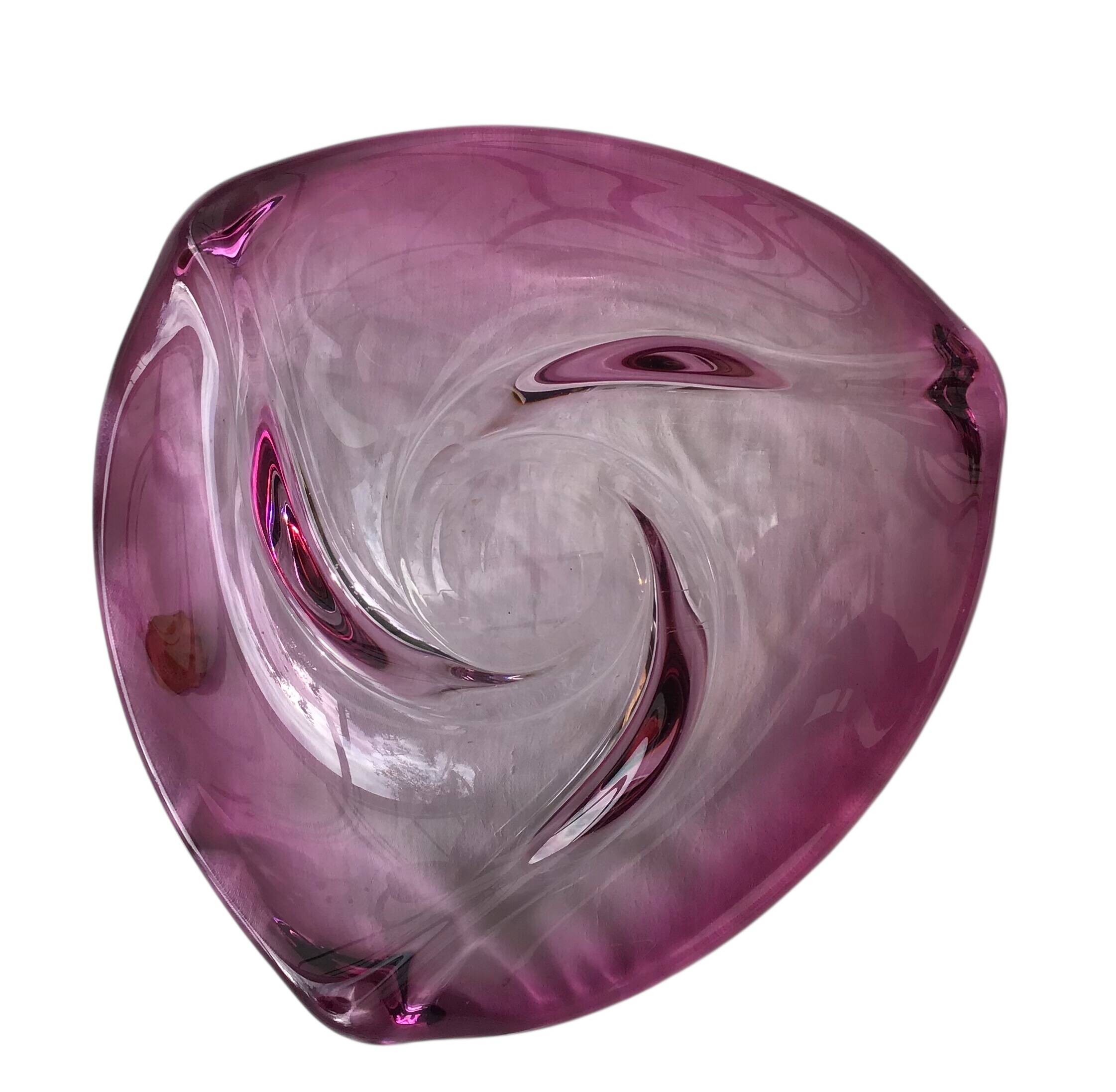 Val Saint-Lambert crystal centrepiece – Wave model circa 1950