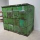 Green metal drawer cabinet