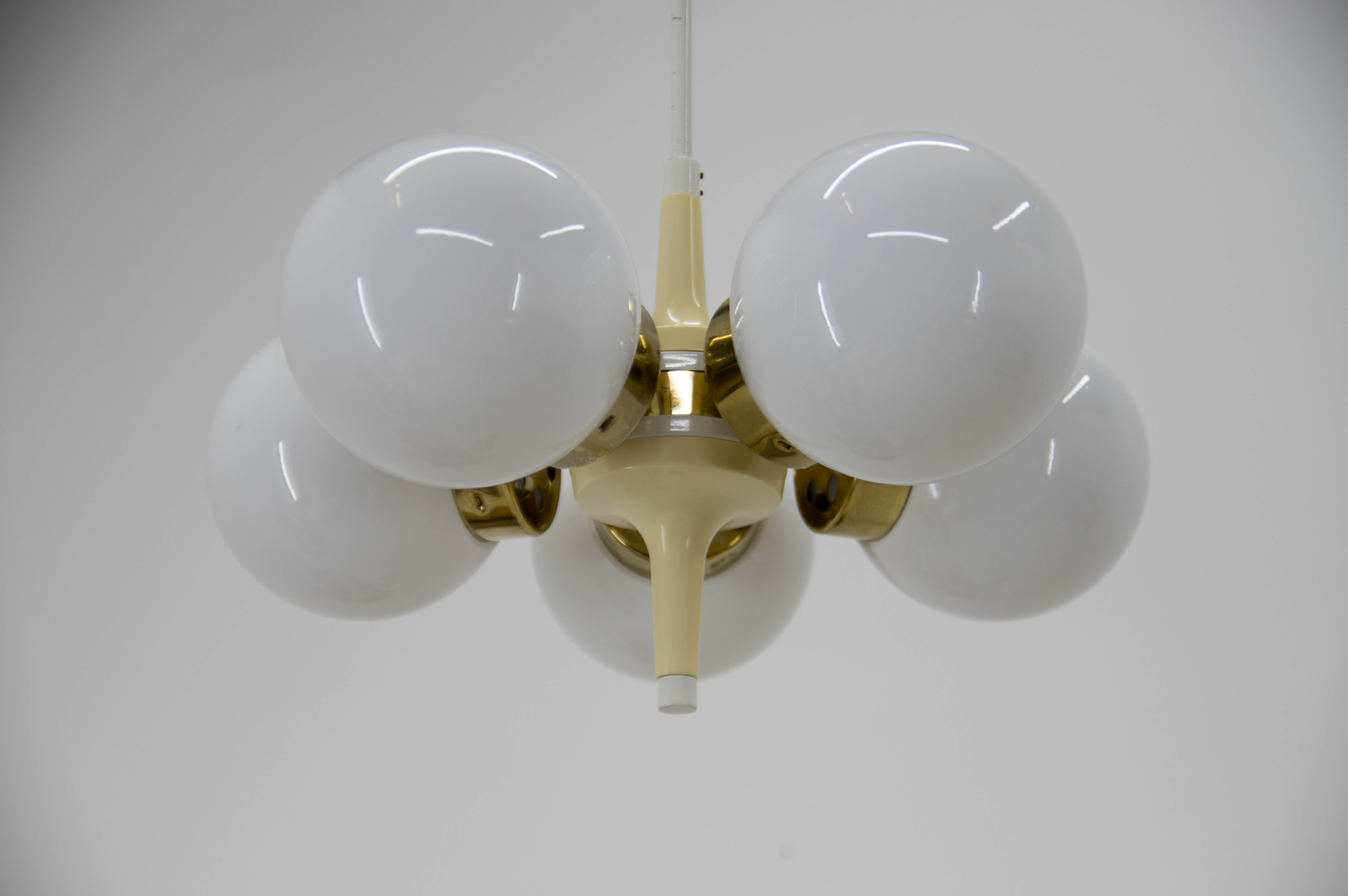 Chandelier Sputnik by Elektroinstala Decin, 1970s