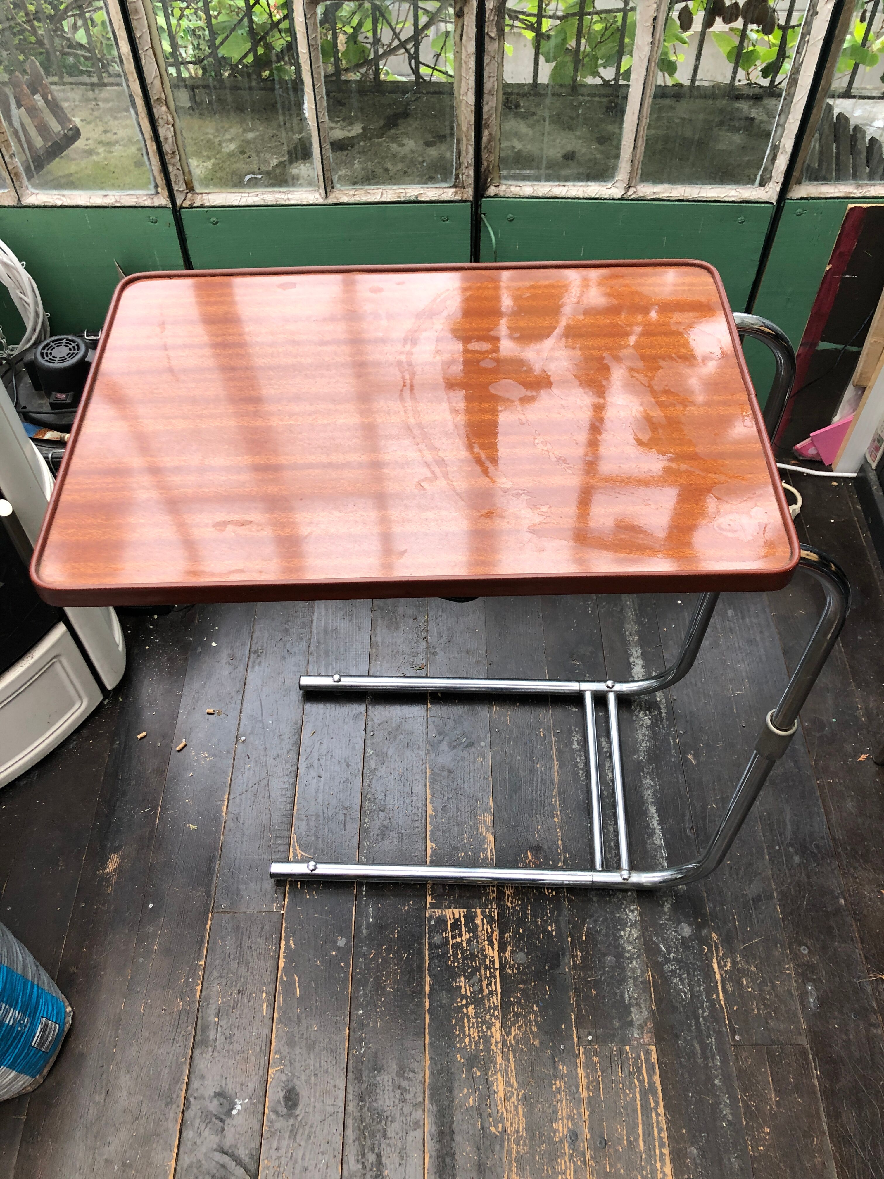 Formica style adjustable side table