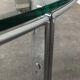 Chrome and glass coffee table in Space Age style from the mid-century, 1960s.