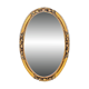 Small vintage oval mirror in gilded resin – 1960s