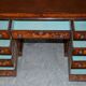 Bureau à caissons jumelés double face avec marqueterie hollandaise antique