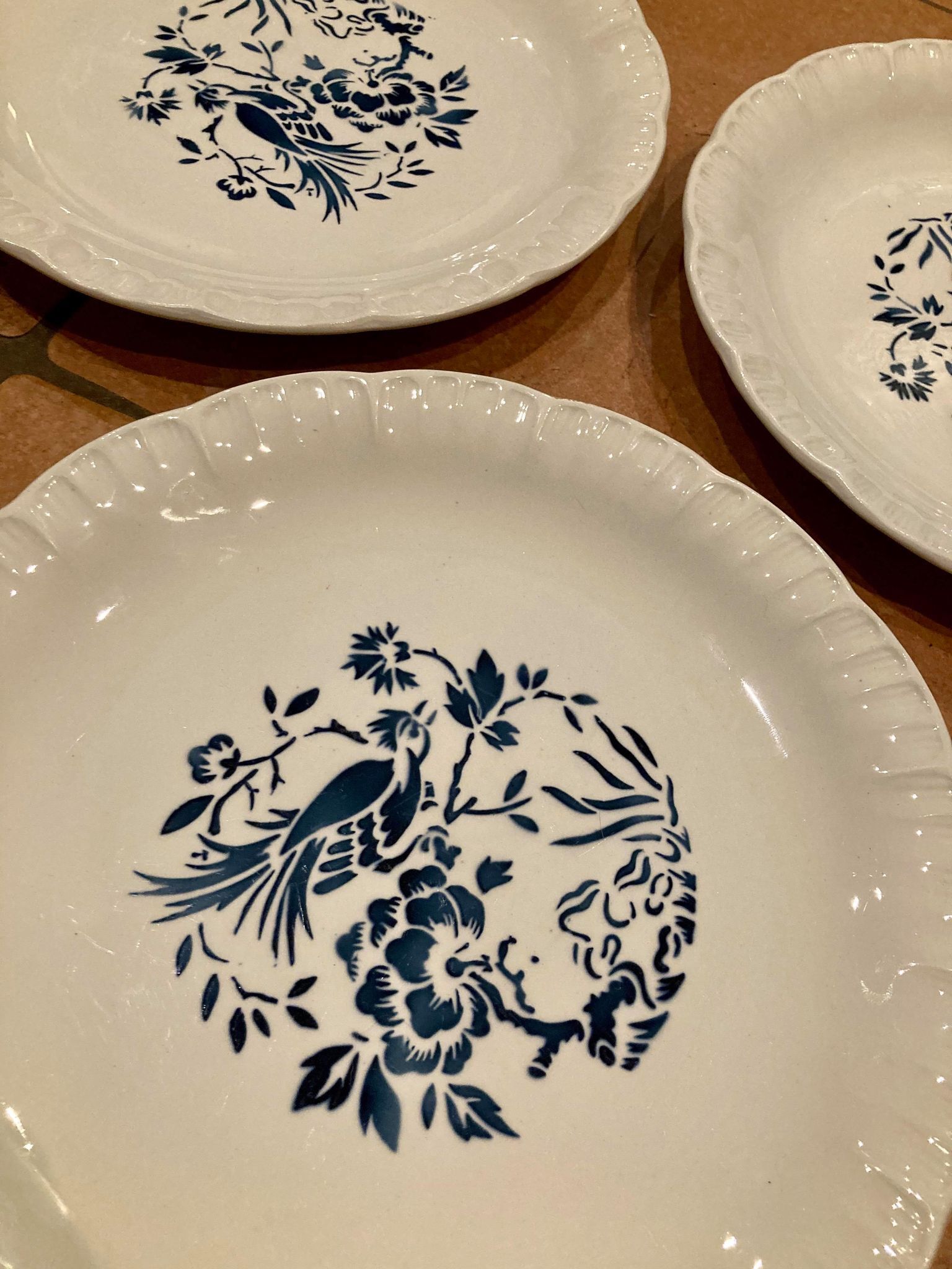 Lot de 3 assiettes Digoin Sarreguemines modèle Touraine