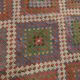 6x10 Turkish Geometric Pattern  Blue & Beige Kilim Rug, 177x314Cm