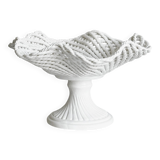 Openwork white porcelain fruit basket