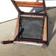 Folding chair in wood and leather, set of 4