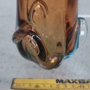 Vintage Murano Style Sommerso Glass Vase – Hand Blown Italian Art Glas