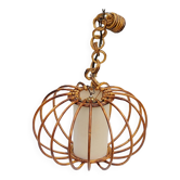 70s rattan pendant light