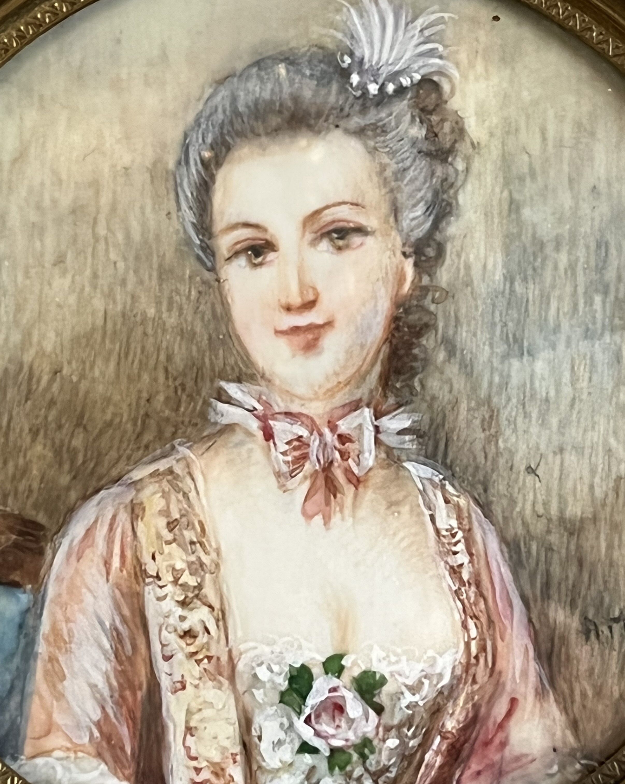 Miniature : portrait de dame de qualité